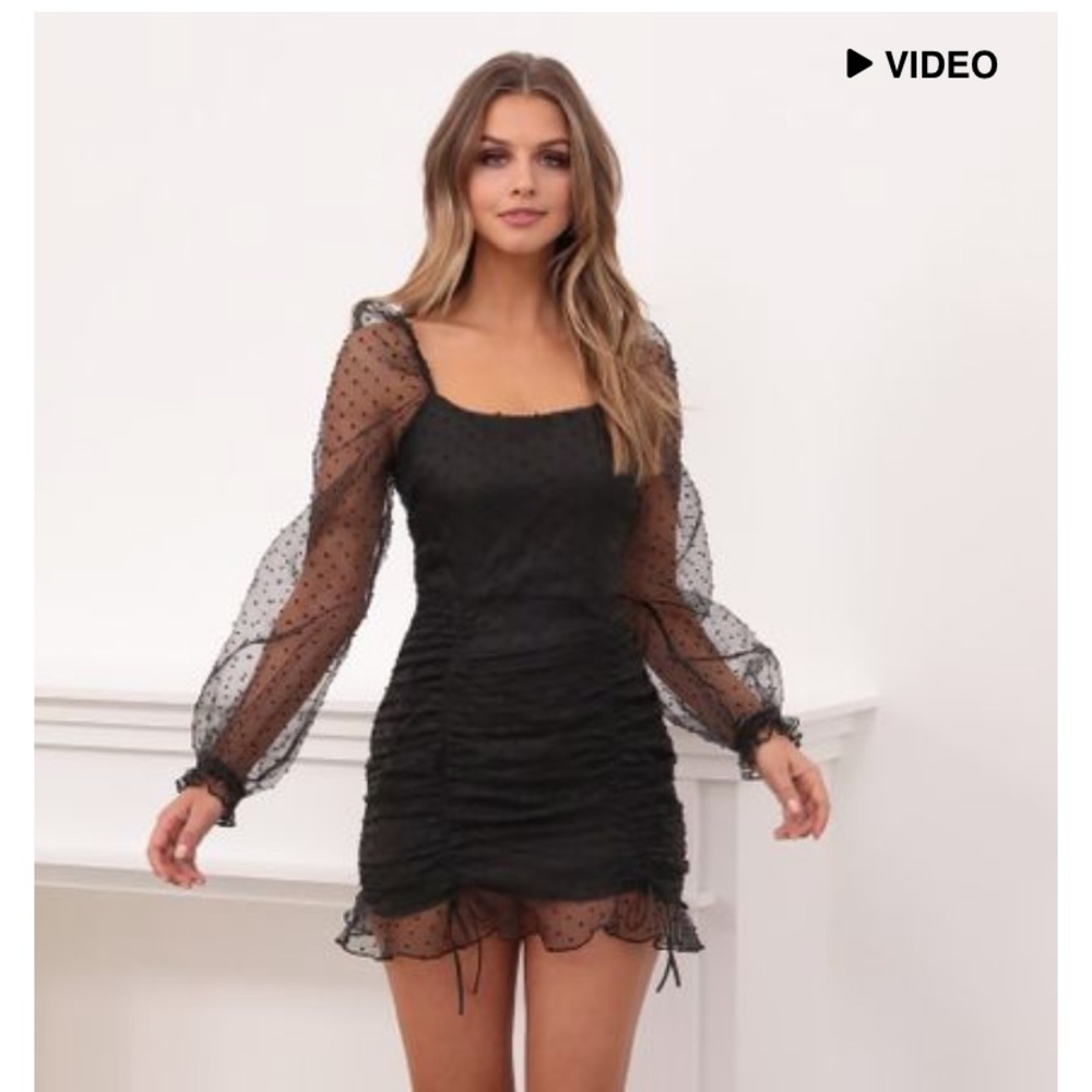 Black cocktail mini dress